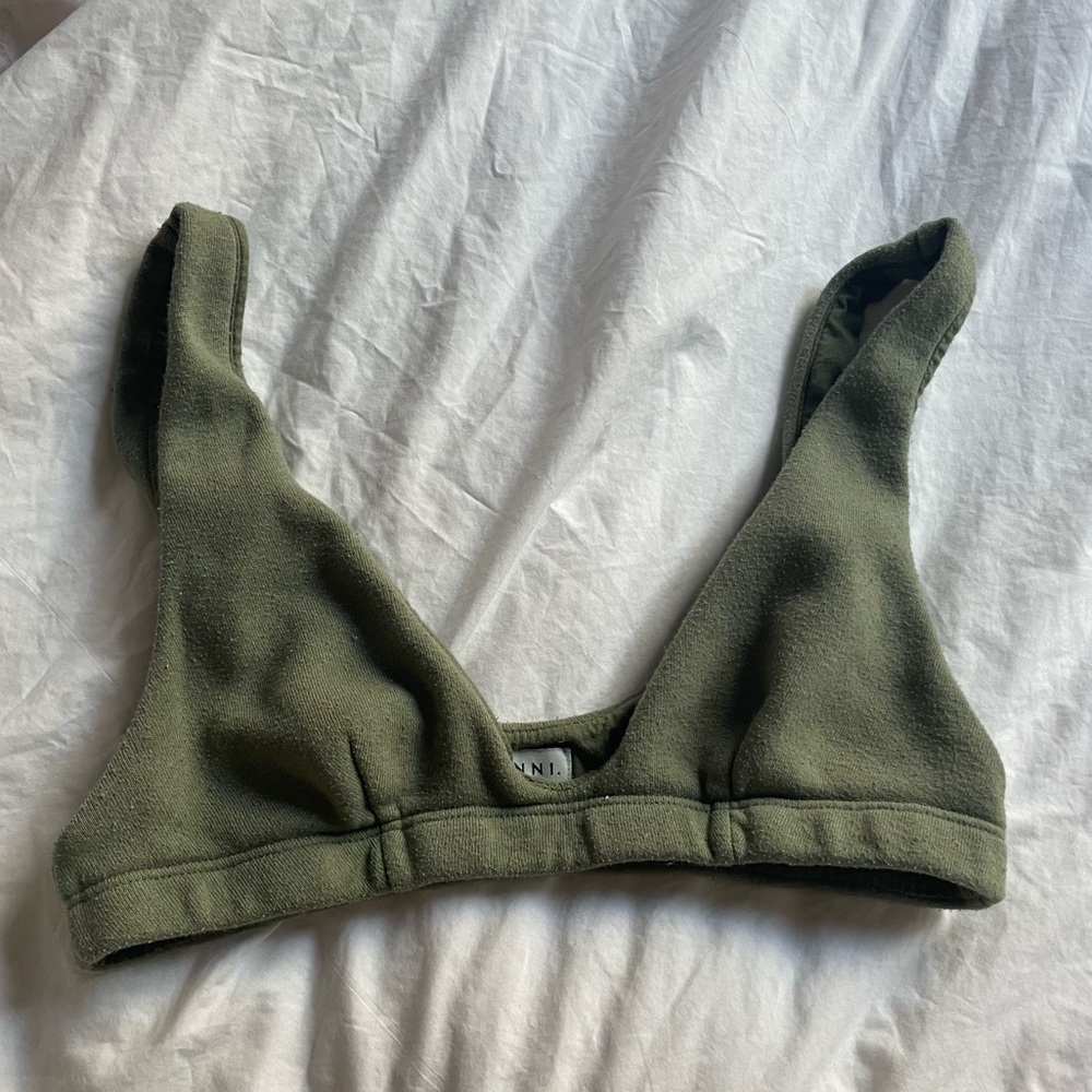 Donni Vintage Fleece Bralette Olive